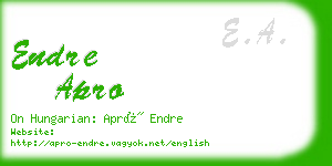 endre apro business card