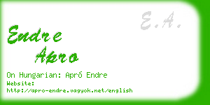 endre apro business card